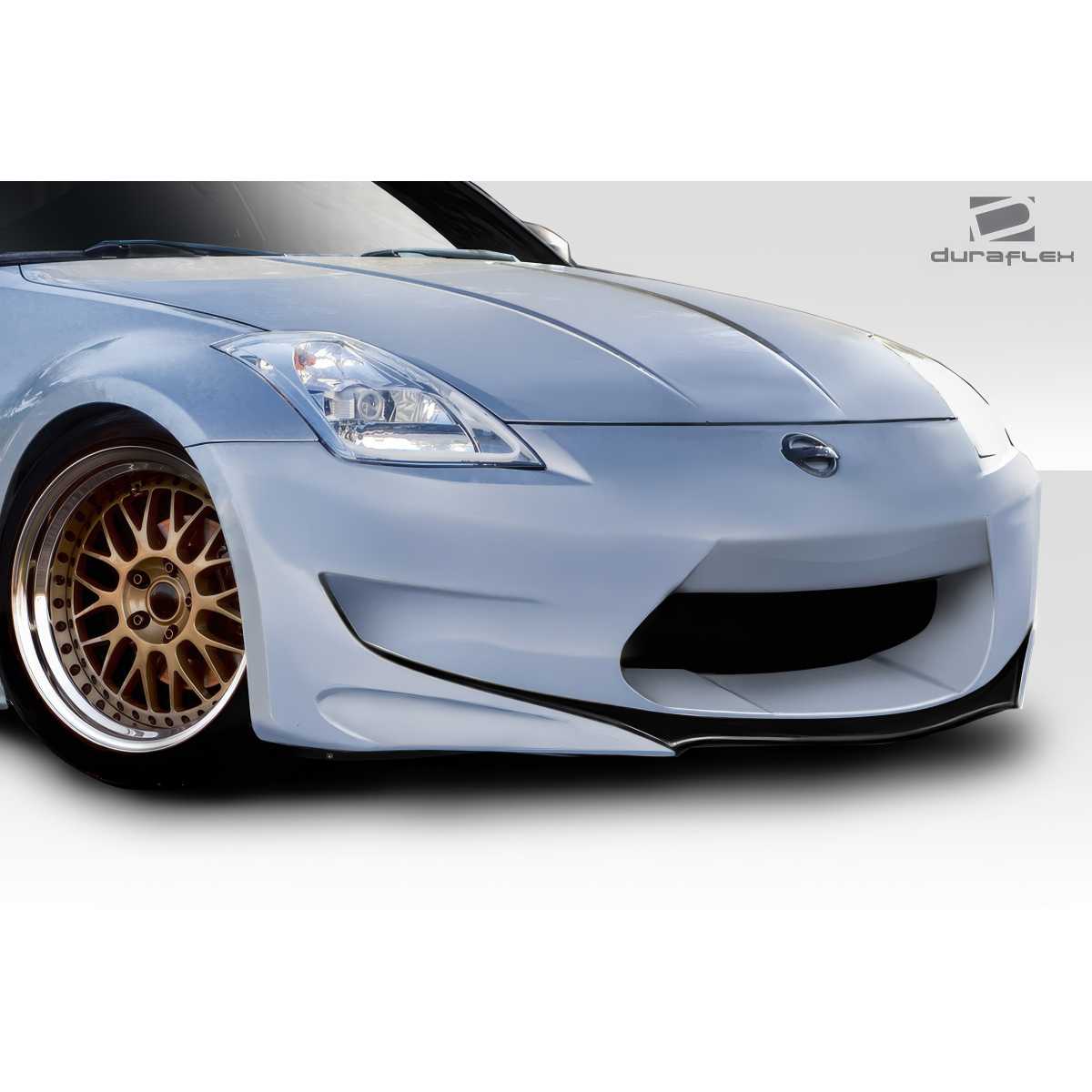 Modify your Nissan 350Z 2003 with our Exterior/Front Bumpers or Lips - Front view at a slight angle showcasing the bumper