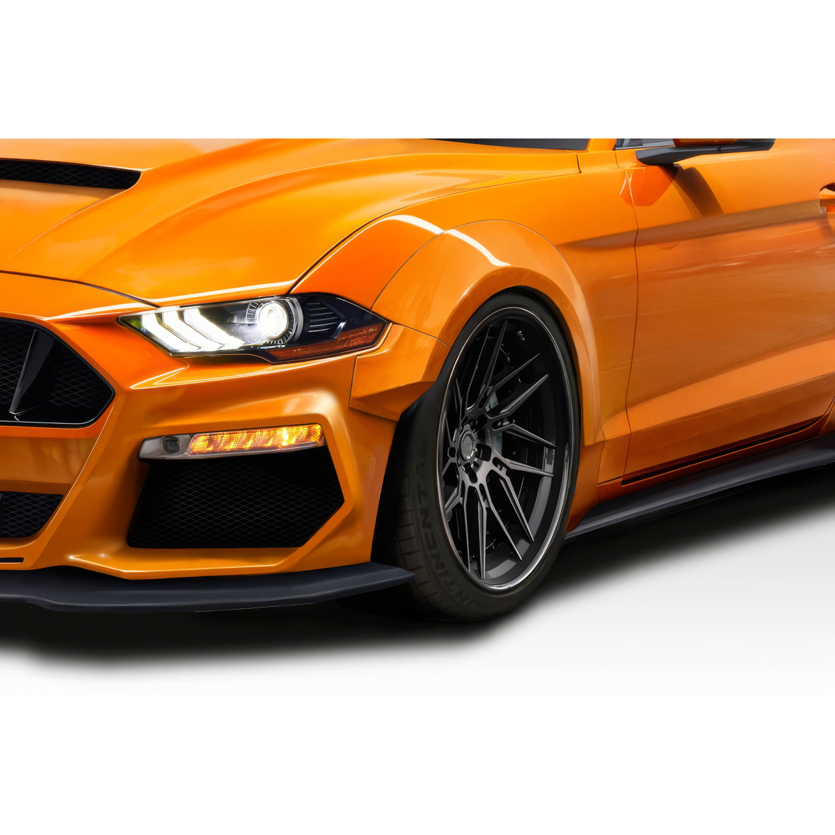 Modify your Ford Mustang 2018 with our Exterior/Fenders - The angle shows the front left fender close up