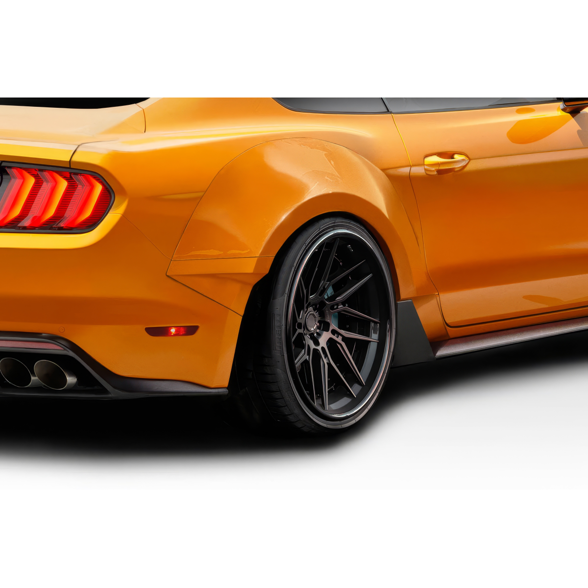 Modify your Ford Mustang 2015 with our Exterior/Fenders - Angle shows rear quarter view of vehicle