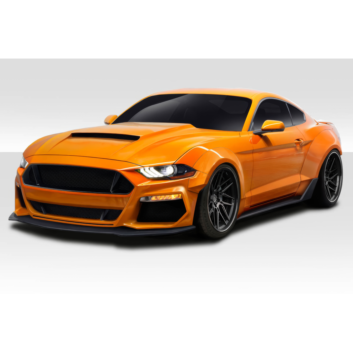 Modify your Ford Mustang 2018 with our Exterior/Complete Body Kits - Front three quarter angle view of the vehicle