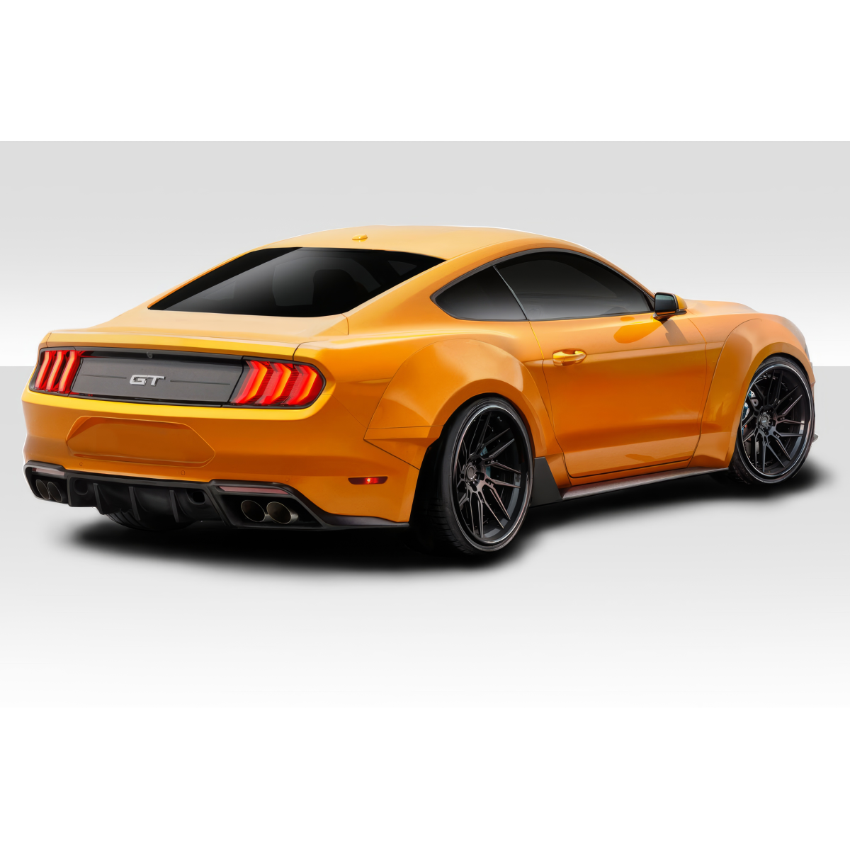 Modify your Ford Mustang 2018 with our Exterior/Complete Body Kits - Rear three quarter angle view of the Mustang