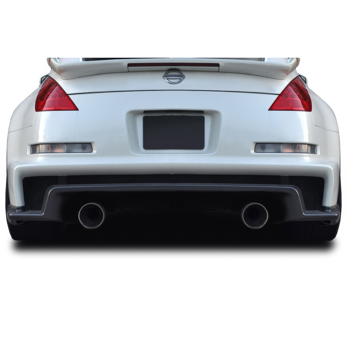 Modify your Nissan 350Z 2003 with our Exterior/Rear Bumpers or Lips - Viewed from rear at eye level angle