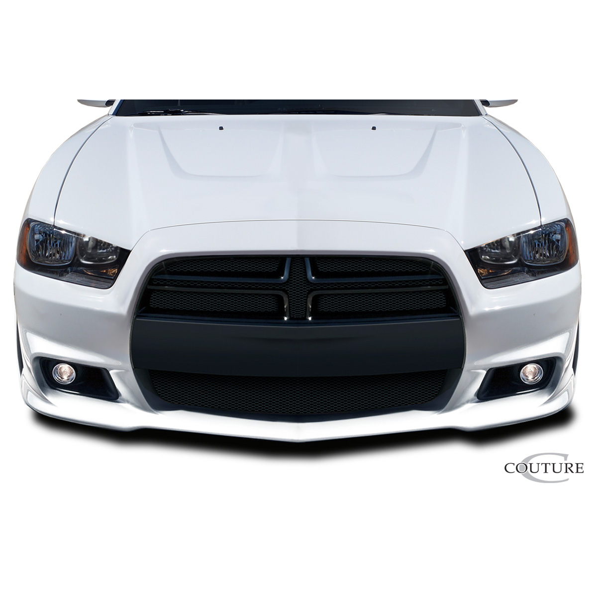 Modify your Dodge Charger 2011 with our Exterior/Front Bumpers or Lips - Frontal view of vehicle parts at eye level