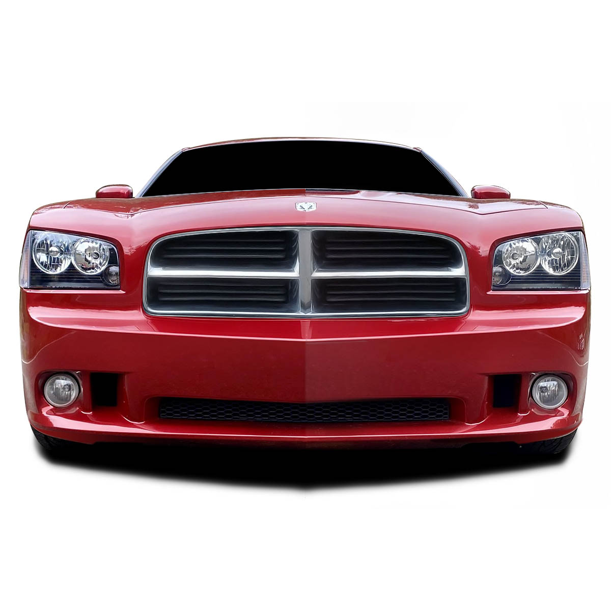 Modify your Dodge Charger 2006 with our Exterior/Front Bumpers - Front view of the bumper at zero degrees angle