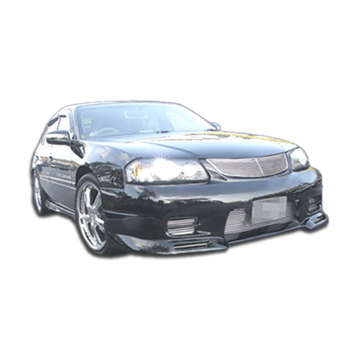 Modify your Chevrolet Impala 2000 with our Exterior/Front Bumpers or Lips - Front view at a slight angle on the left side