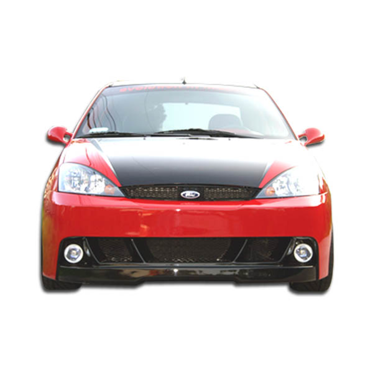 Modify your Ford Focus 2000 with our Exterior/Front Bumpers or Lips - Front view of a car at eye level to vehicle