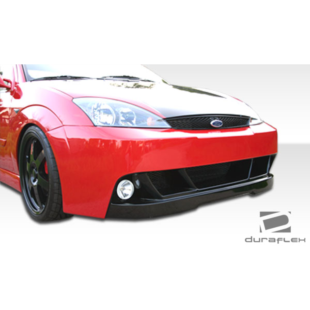 Modify your Ford Focus 2000 with our Exterior/Front Bumpers or Lips - Viewed from a low front angle