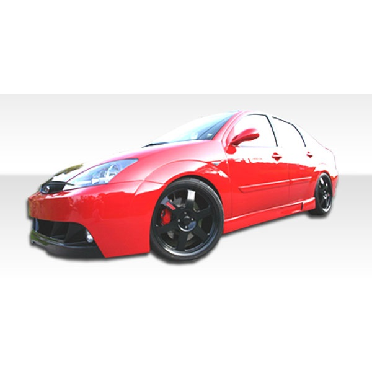 Modify your Ford Focus 2000 with our Exterior/Complete Body Kits - Viewed at a low front angle