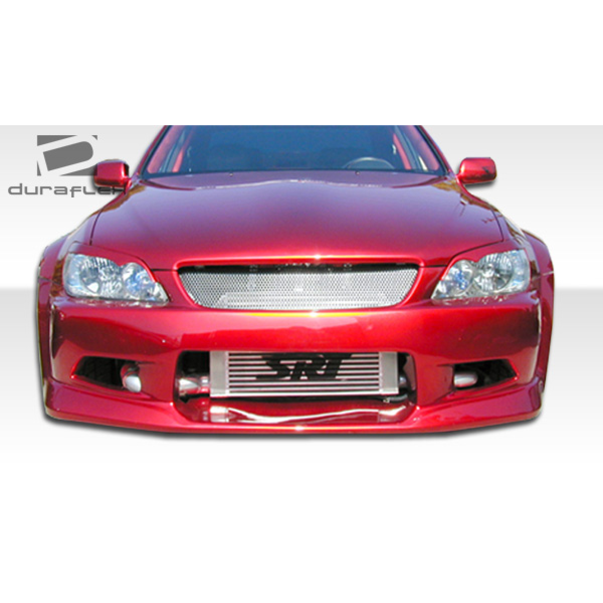 Modify your Lexus IS Series 2000 with our Exterior/Complete Body Kits - Front view of a red Lexus IS300 with bumper