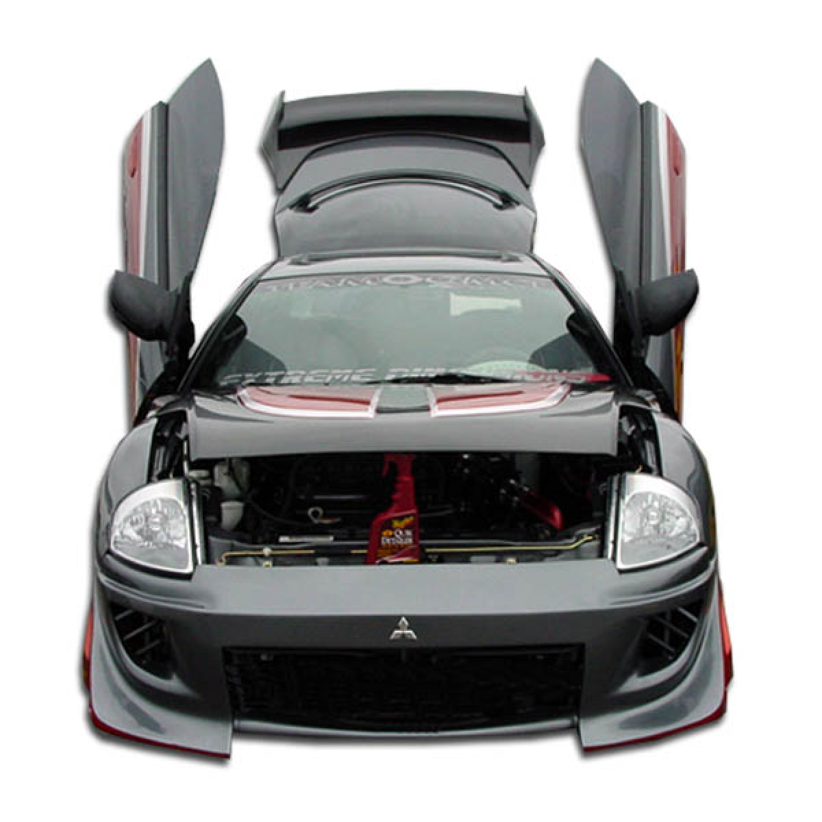 Modify your Mitsubishi Eclipse 2000 with our Exterior/Complete Body Kits - Front view angle showing open front bumper details