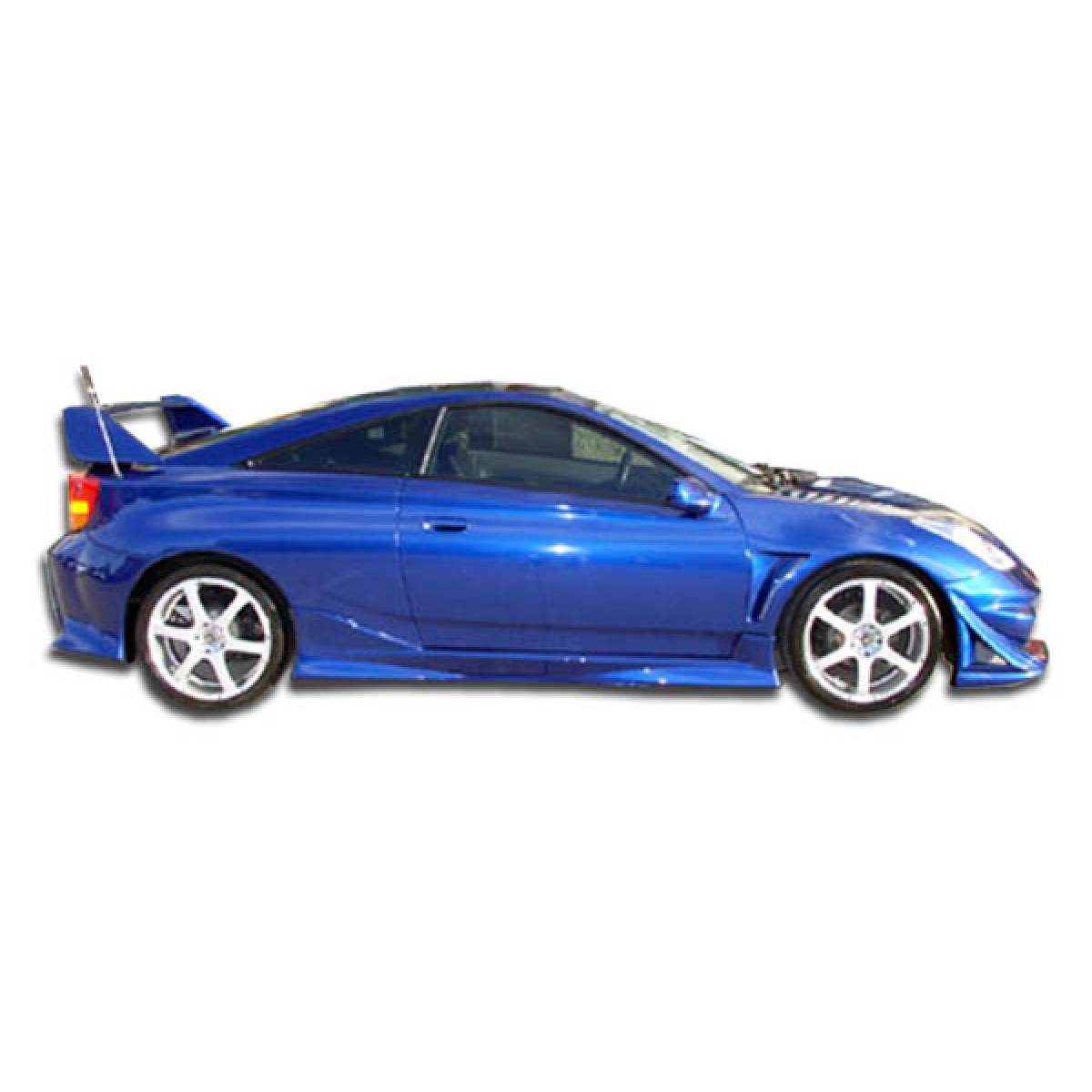 Modify your Toyota Celica 2000 with our Exterior/Complete Body Kits - Side view of the vehicle showing skirts clearly