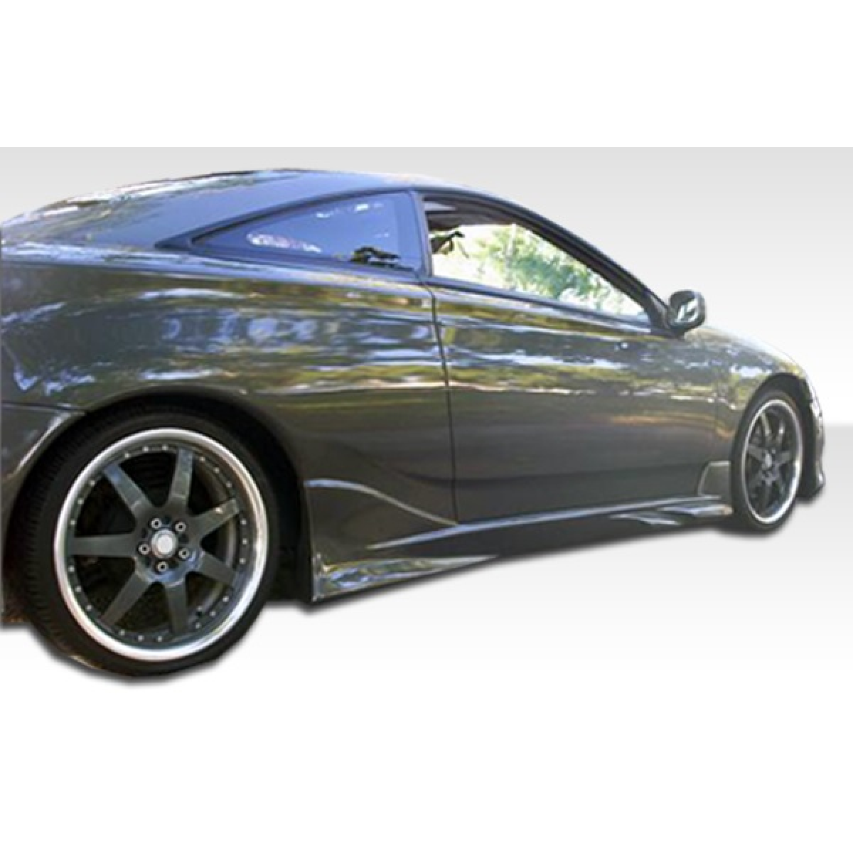 Modify your Toyota Celica 2000 with our Exterior/Side Skirts - Side profile view showcasing vehicle angle