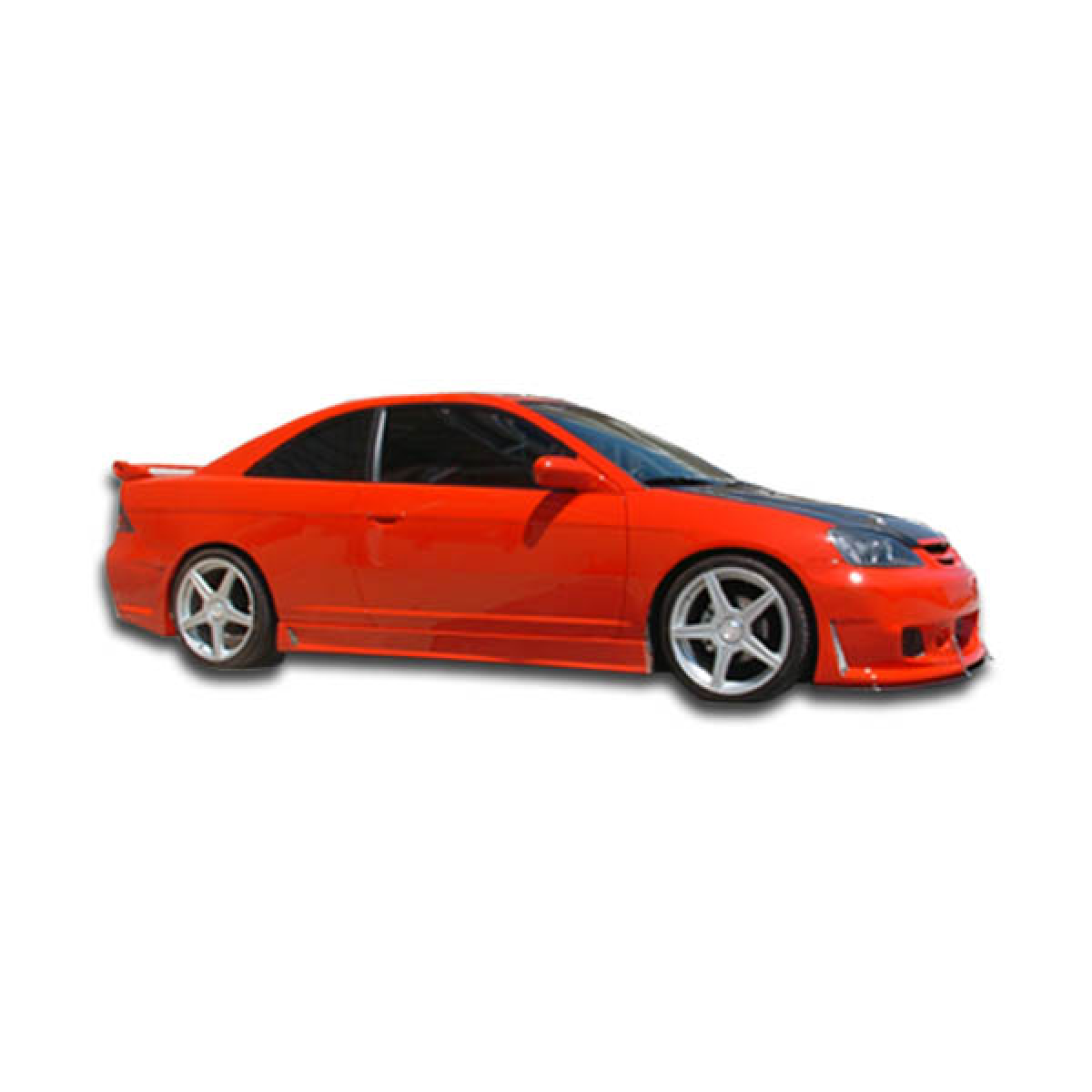 Modify your Honda Civic 2001 with our Exterior/Side Skirts - Side view angle of the vehicle