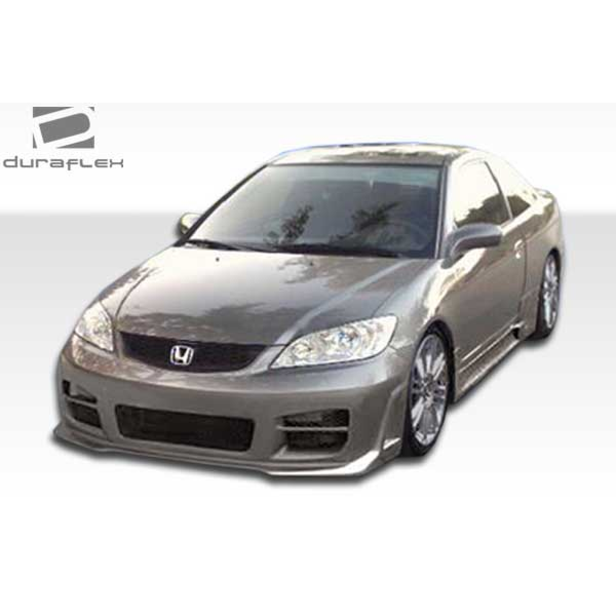 Modify your Honda Civic 2001 with our Exterior/Side Skirts - Front angle view of the vehicle