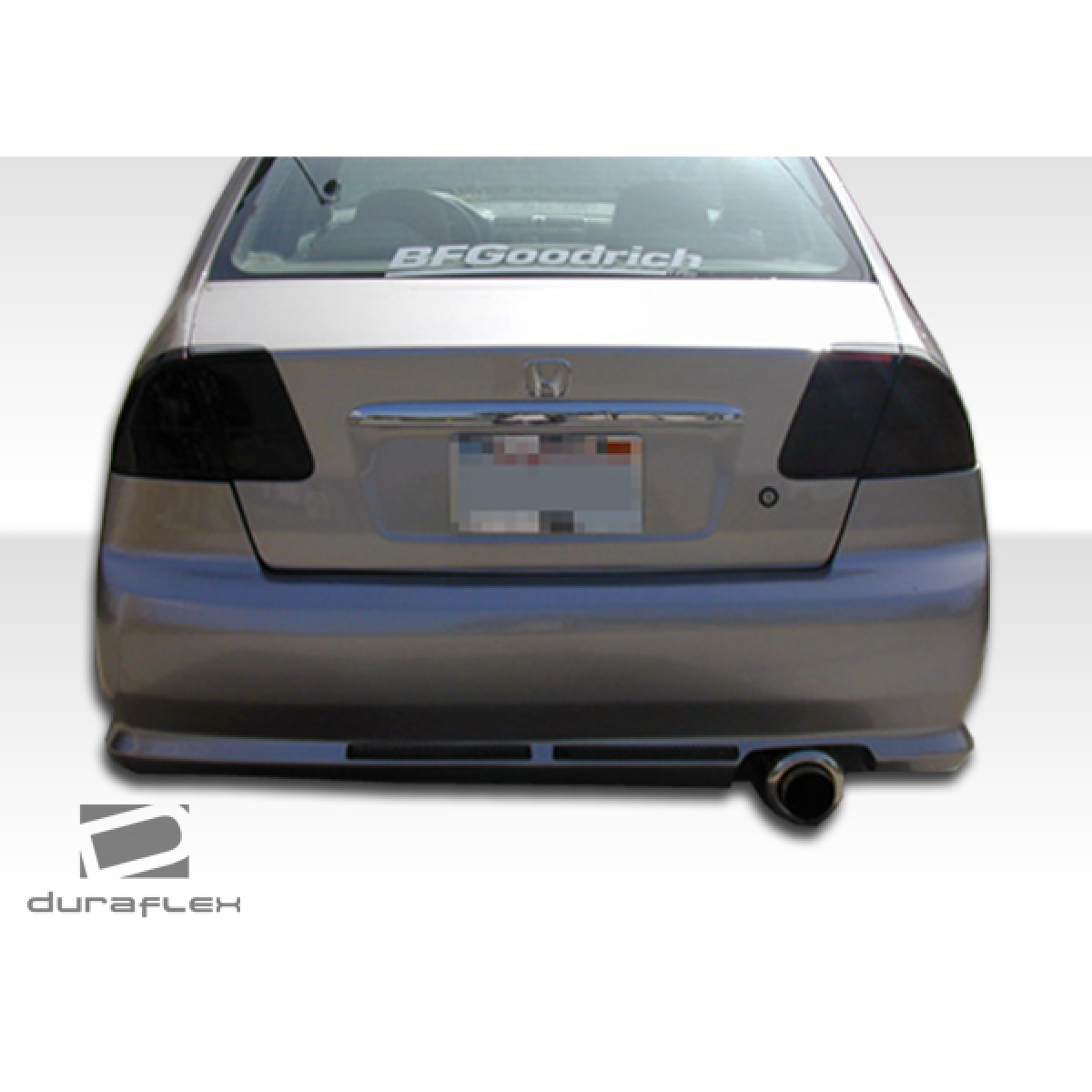 Modify your Honda Civic 2001 with our Exterior/Complete Body Kits - Rear view of vehicle showcasing bumper part