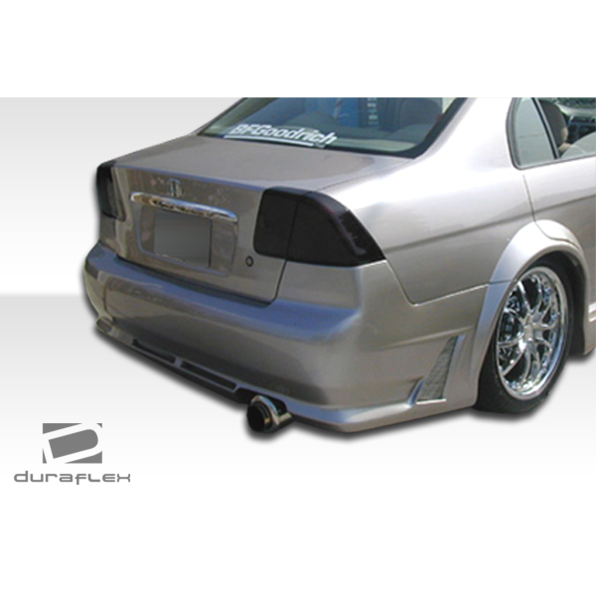 Modify your Honda Civic 2001 with our Exterior/Complete Body Kits - Shown at a rear three quarter angle