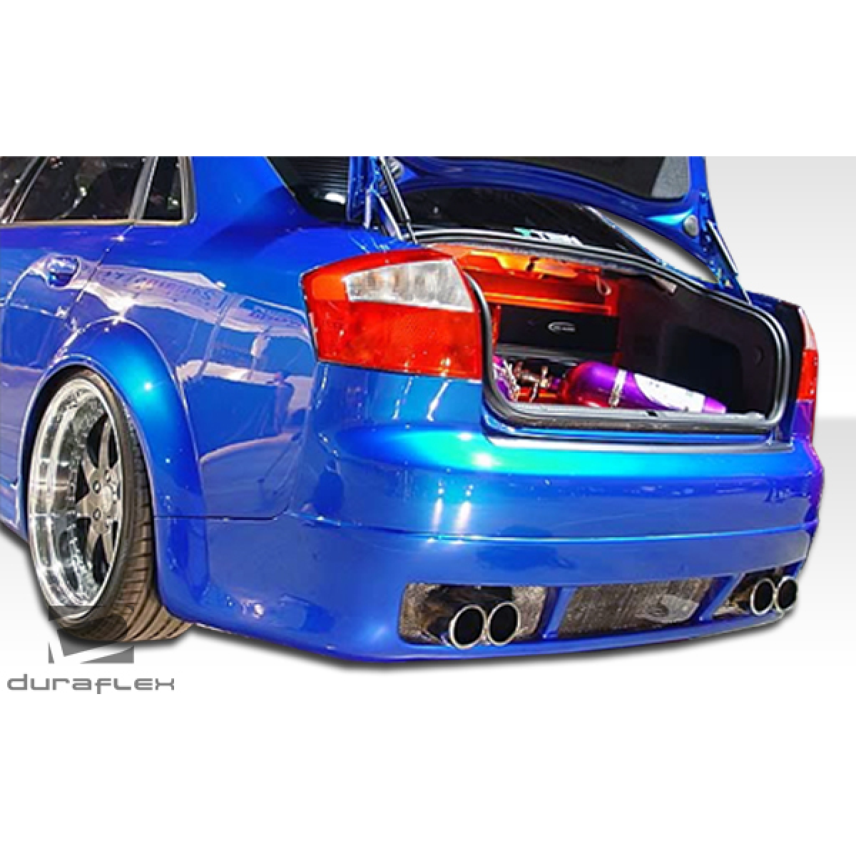 Modify your Audi A4 2002 with our Exterior/Rear Bumpers or Lips - Rear angle showcasing bumper and trunk details