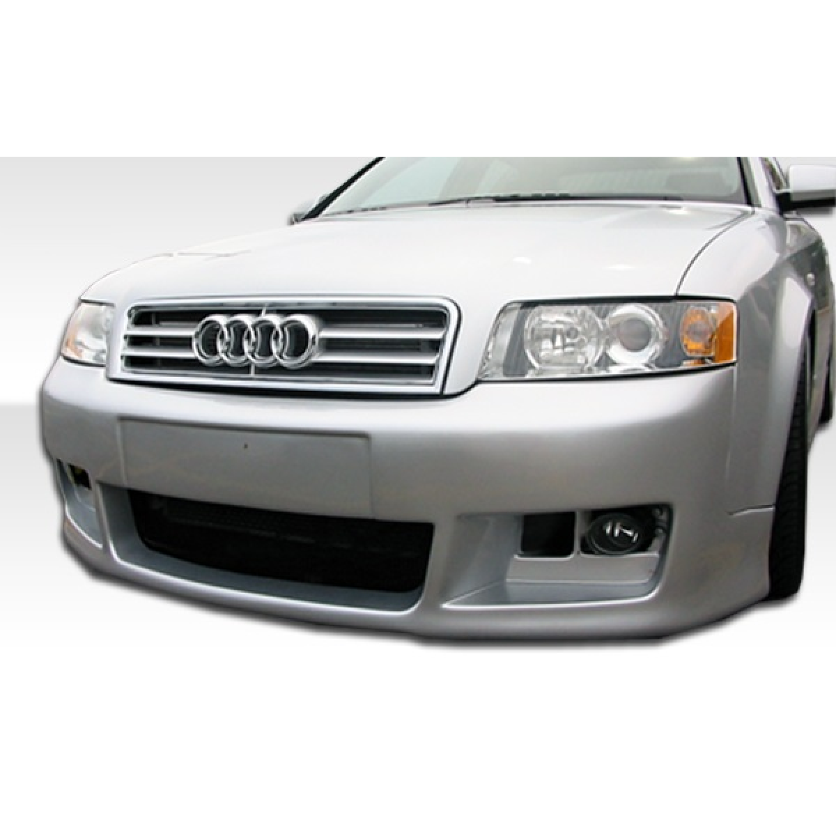 Modify your Audi A4 2002 with our Exterior/Front Bumpers or Lips - Front angle view of the Audi A4 bumper part