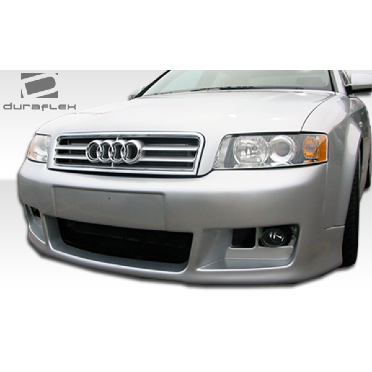 Modify your Audi A4 2002 with our Exterior/Front Bumpers or Lips - Front view showing bumper angle straight on