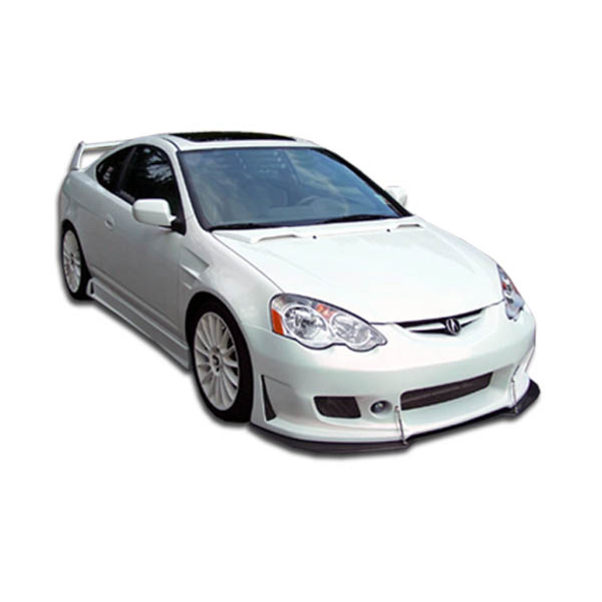 Modify your Acura RSX 2002 with our Exterior/Front Bumpers or Lips - Front angled view of Acura RSX Duraflex bumper