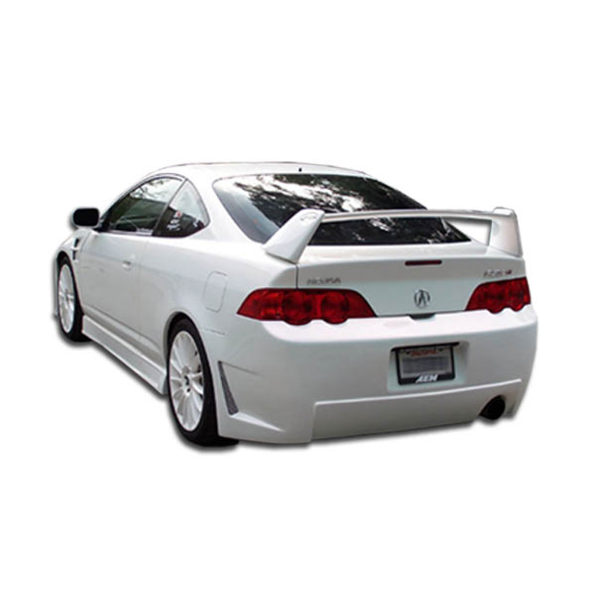 Modify your Acura RSX 2002 with our Exterior/Rear Bumpers or Lips - Rear angle view of Acura RSX showing bumper design