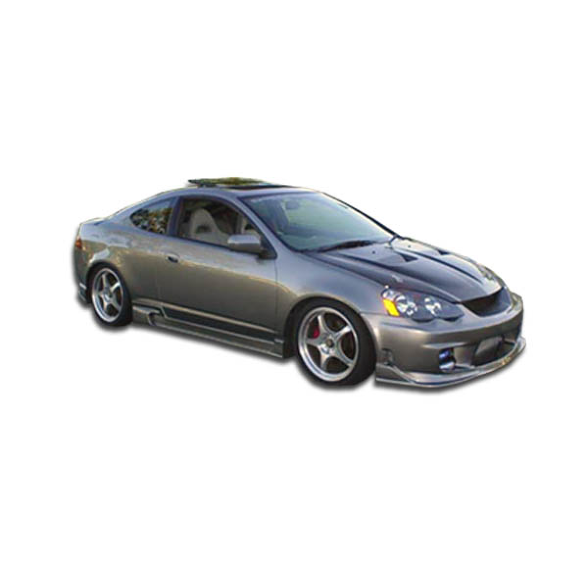 Modify your Acura RSX 2002 with our Exterior/Side Skirts - Viewed at a slight angle from the front