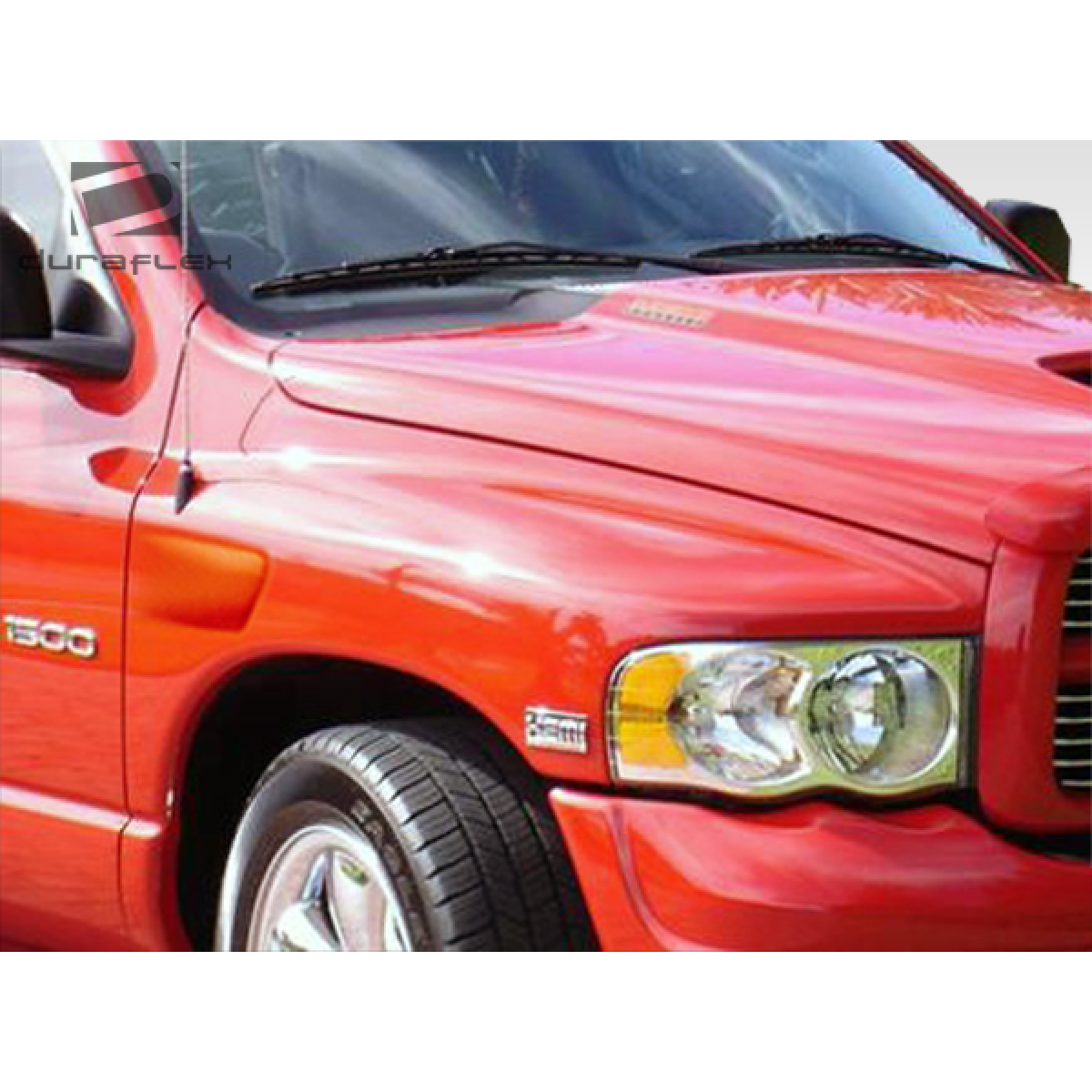 Modify your Dodge Ram 2002 with our Exterior/Fenders - Angled view of vehicle fender and front side