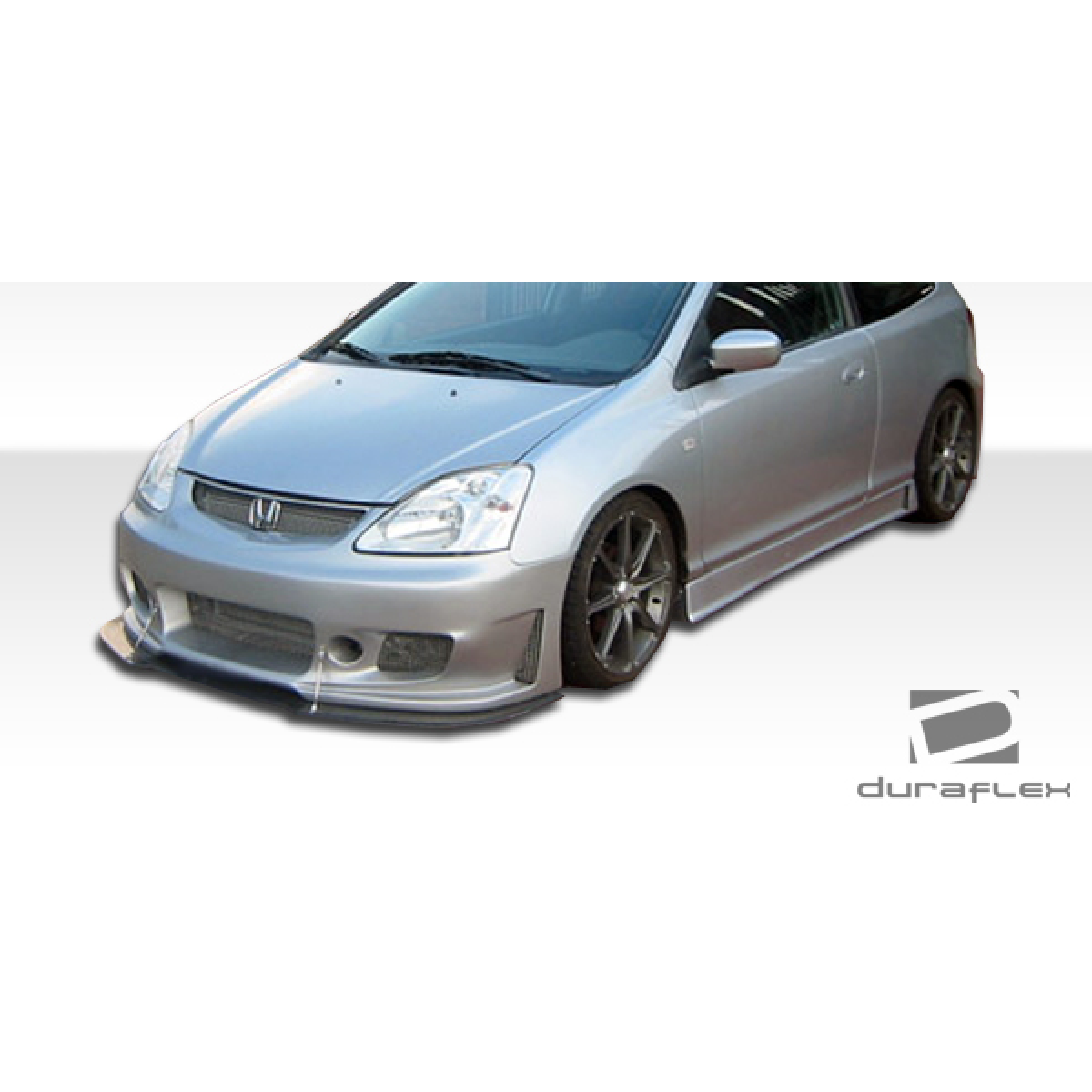 Modify your Honda Civic 2002 with our Exterior/Front Bumpers or Lips - Front angle view of Honda Civic with bumper