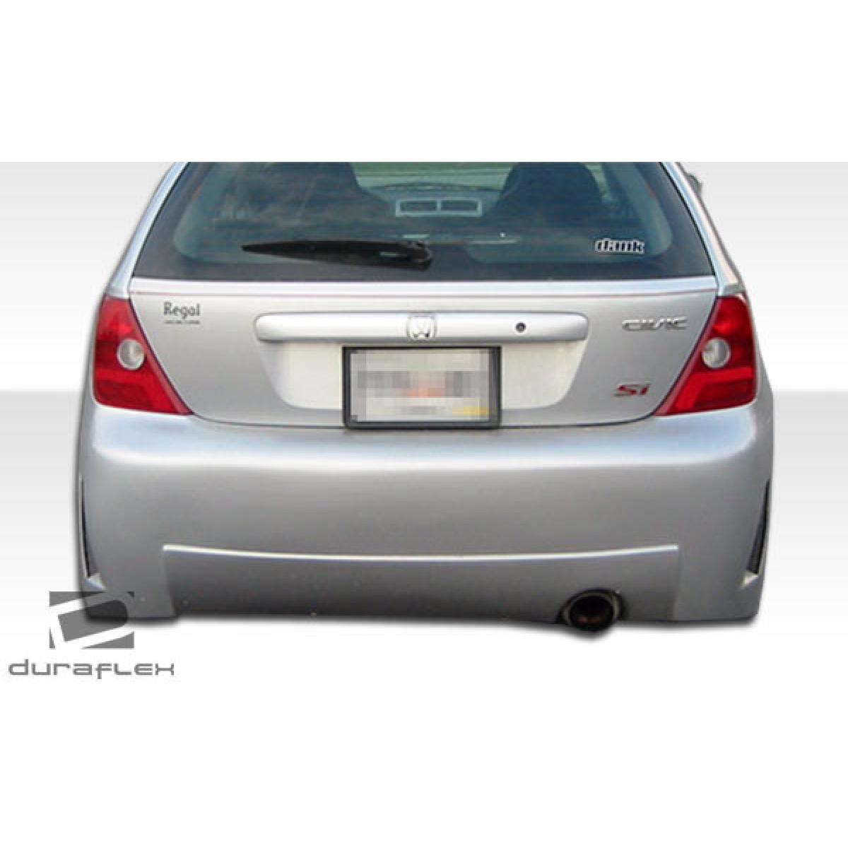 Modify your Honda Civic 2002 with our Exterior/Rear Bumpers or Lips - Rear view at a straight angle