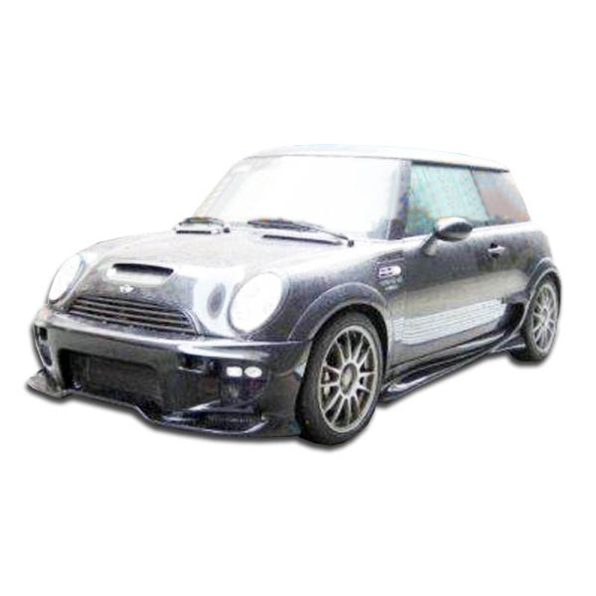 Modify your Mini Cooper 2002 with our Exterior/Side Skirts - Front three quarter angle view of vehicle