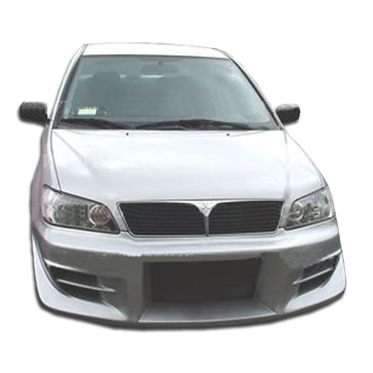 Modify your Mitsubishi Lancer 2002 with our Exterior/Front Bumpers or Lips - Front view of the vehicle at a straight angle