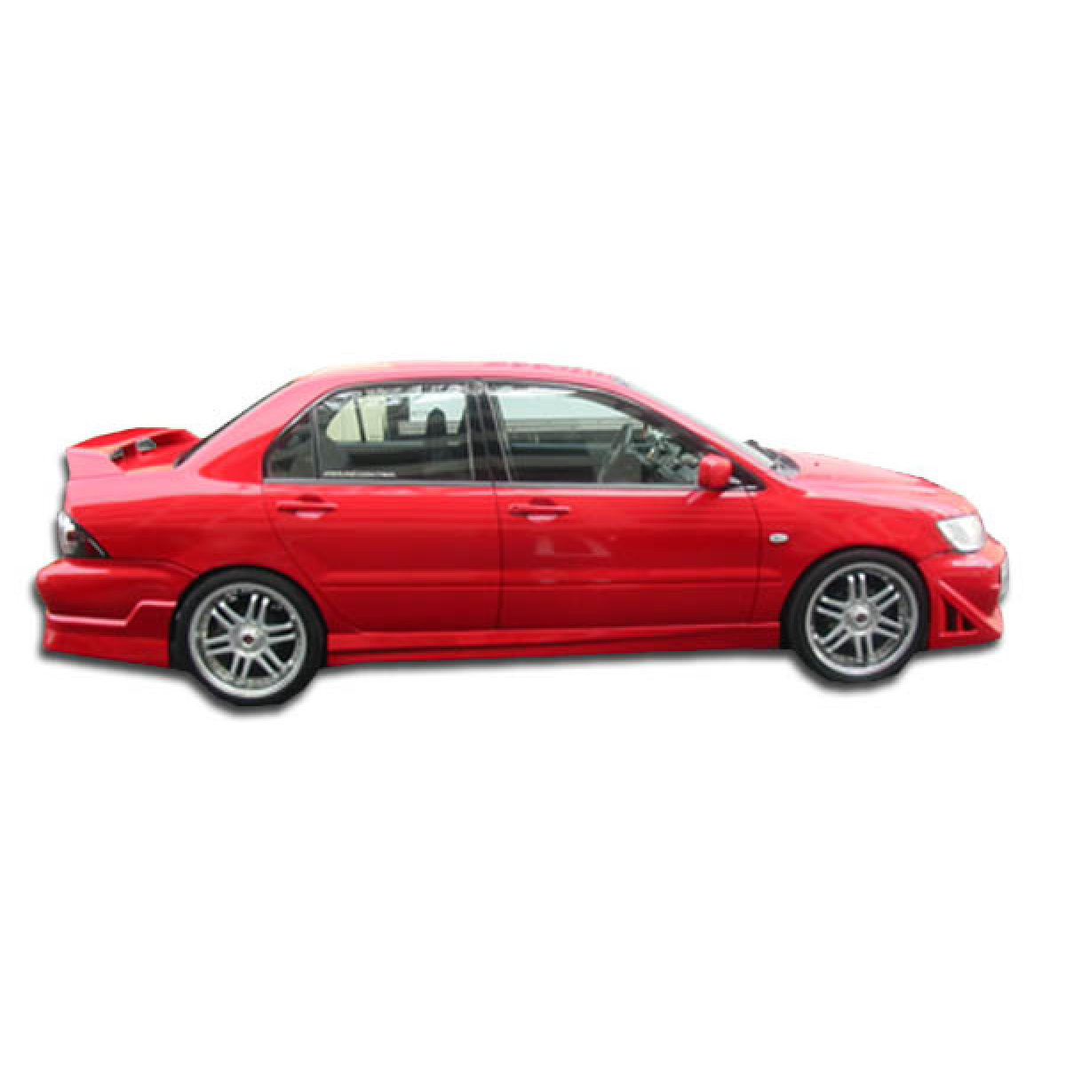 Modify your Mitsubishi Lancer 2002 with our Exterior/Complete Body Kits - Side view angle of the vehicle