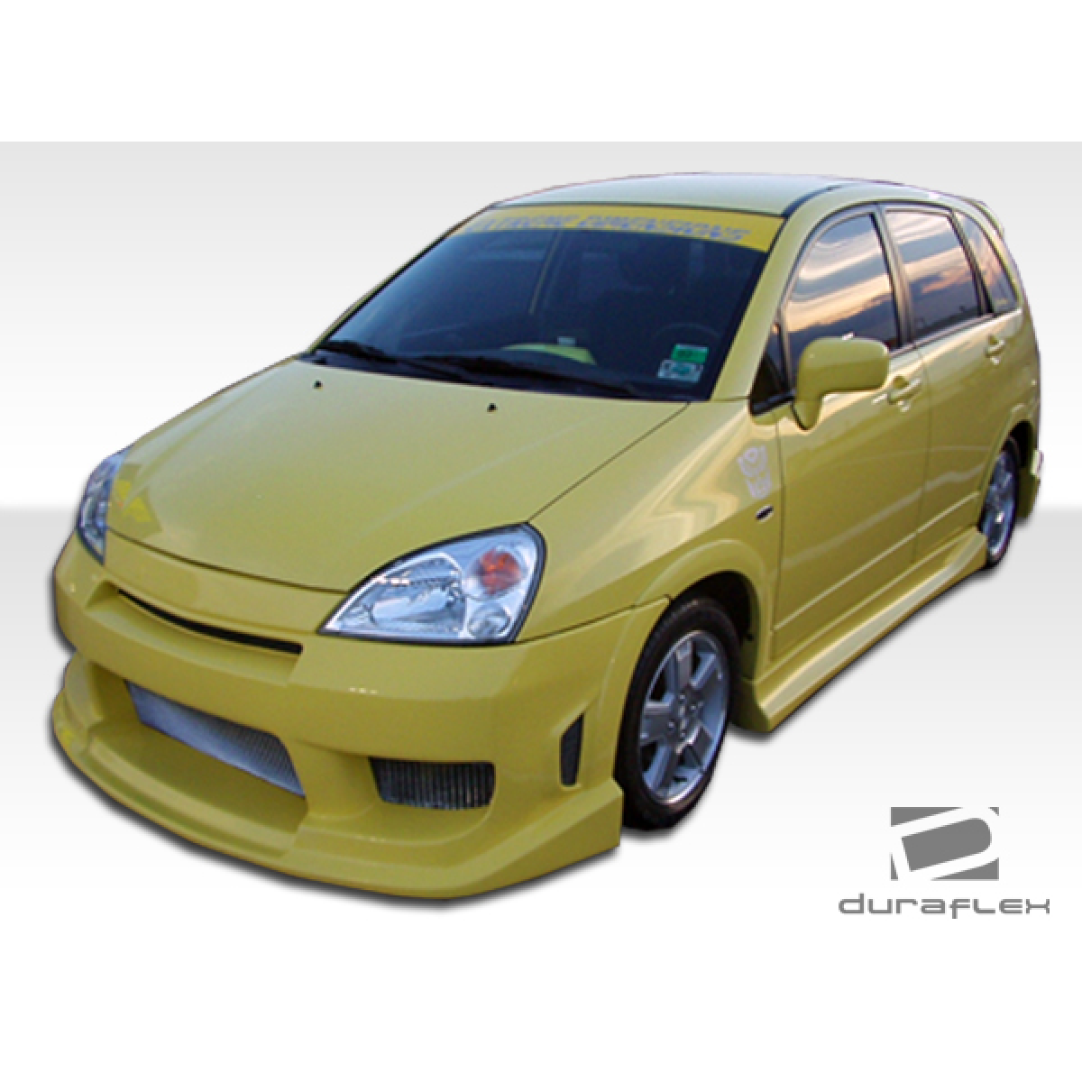 Modify your Suzuki Aerio 2002 with our Exterior/Front Bumpers or Lips - Front three quarter angle view of vehicle