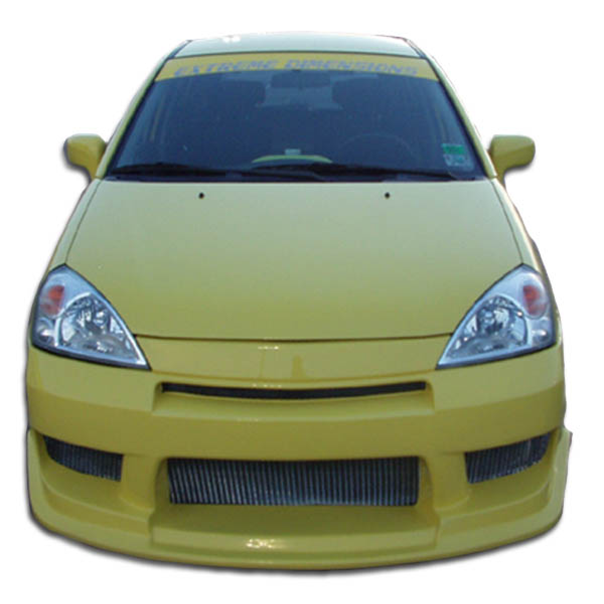 Modify your Suzuki Aerio 2002 with our Exterior/Front Bumpers or Lips - Front view of vehicle at a direct angle