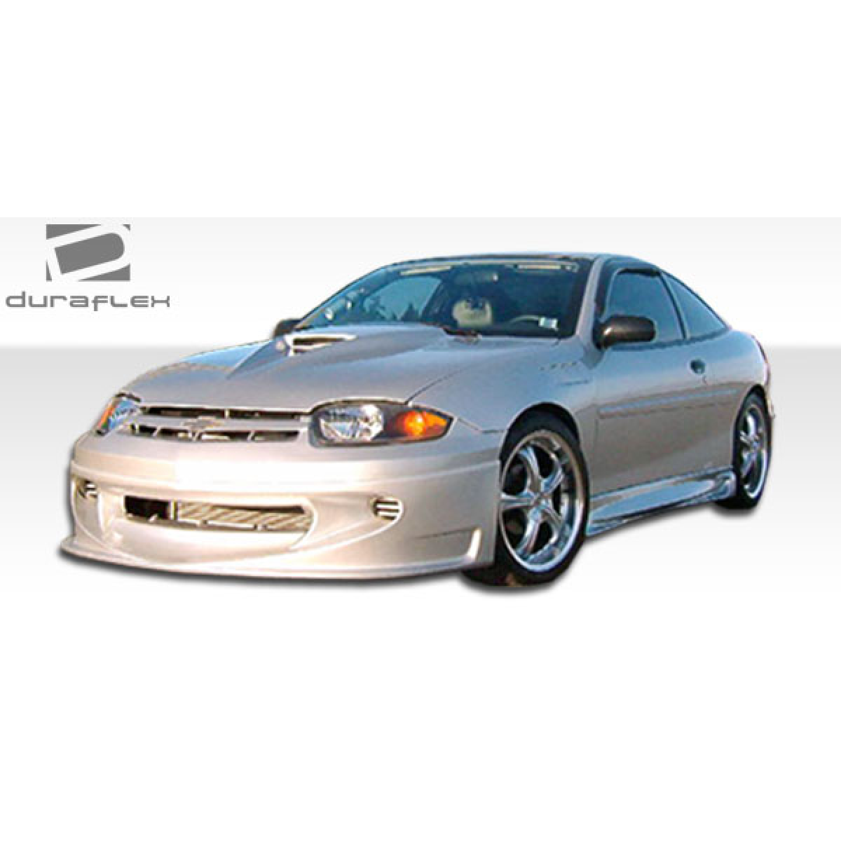 Modify your Chevrolet Cavalier 1995 with our Exterior/Side Skirts - Front angled view showing side skirts on vehicle