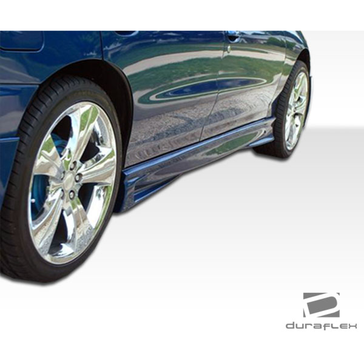 Modify your Chevrolet Cavalier 1995 with our Exterior/Side Skirts - Side angle view of vehicle side skirts