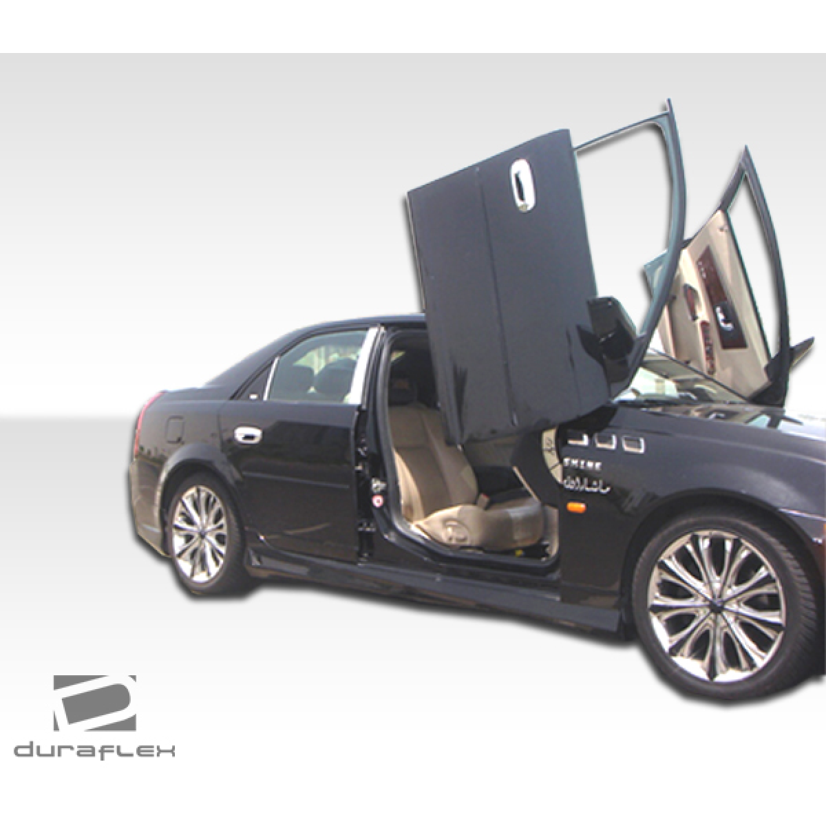 Modify your Cadillac CTS 2003 with our Exterior/Side Skirts - The door is shown at an upward angle