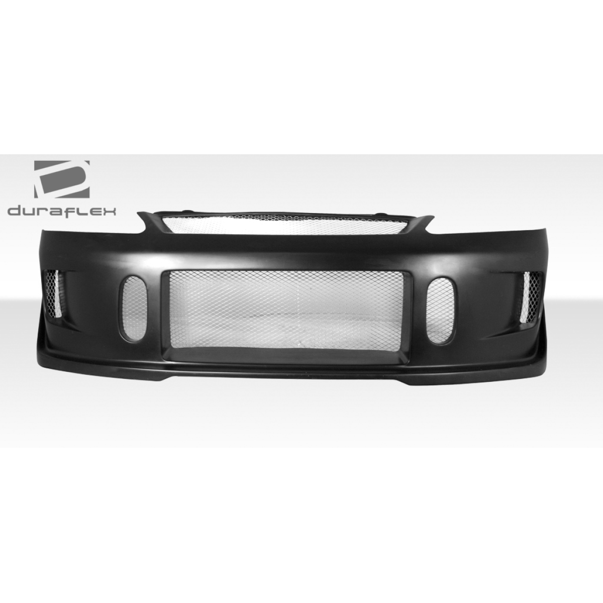 Modify your Honda Civic 2002 with our Exterior/Complete Body Kits - Frontal view of a black front bumper