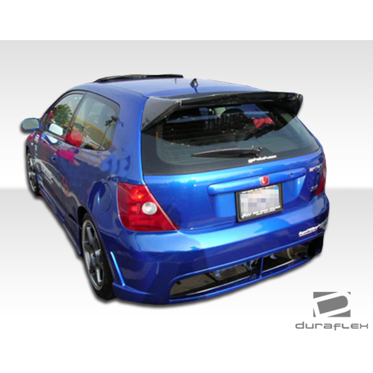 Modify your Honda Civic 2002 with our Exterior/Complete Body Kits - Rear view angle showcasing the bumper part