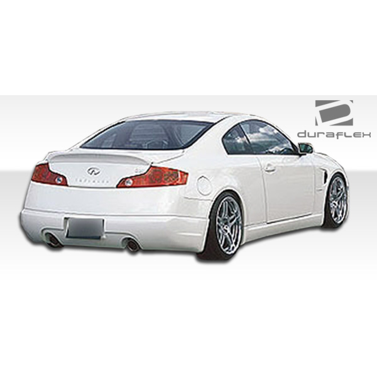 Modify your Infiniti G35 2003 with our Exterior/Rear Bumpers or Lips - The image shows a rear angle view of the car