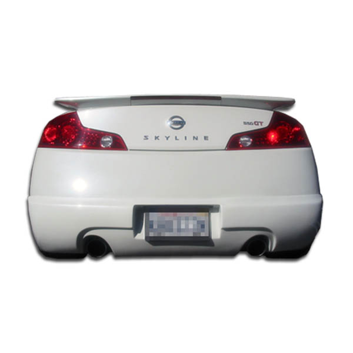 Modify your Infiniti G35 2003 with our Exterior/Rear Bumpers or Lips - View from rear at a slightly low angle