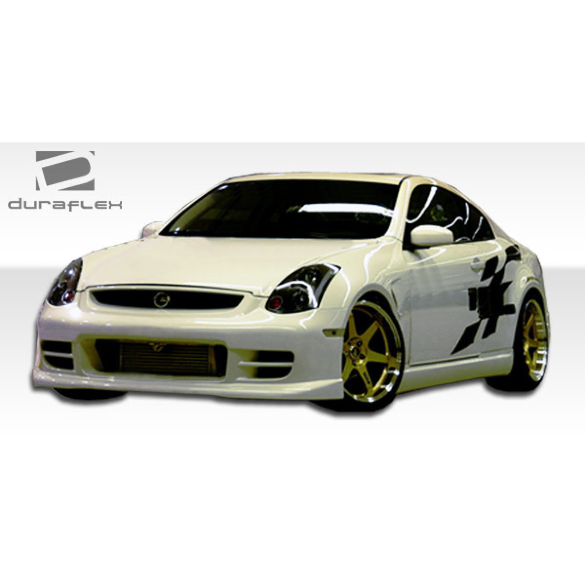 Modify your Infiniti G35 2003 with our Exterior/Side Skirts - Front three quarter view of vehicle at slight angle