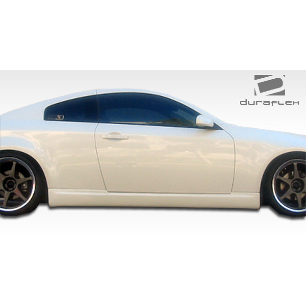 Modify your Infiniti G35 2003 with our Exterior/Side Skirts - Side view angled slightly from the front