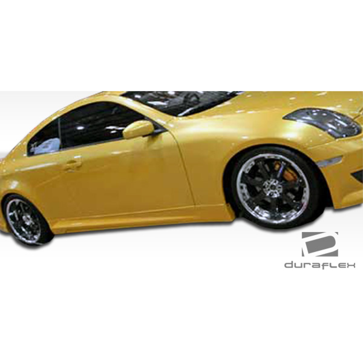 Modify your Infiniti G35 2003 with our Exterior/Side Skirts - Side view of vehicle at a slight angle