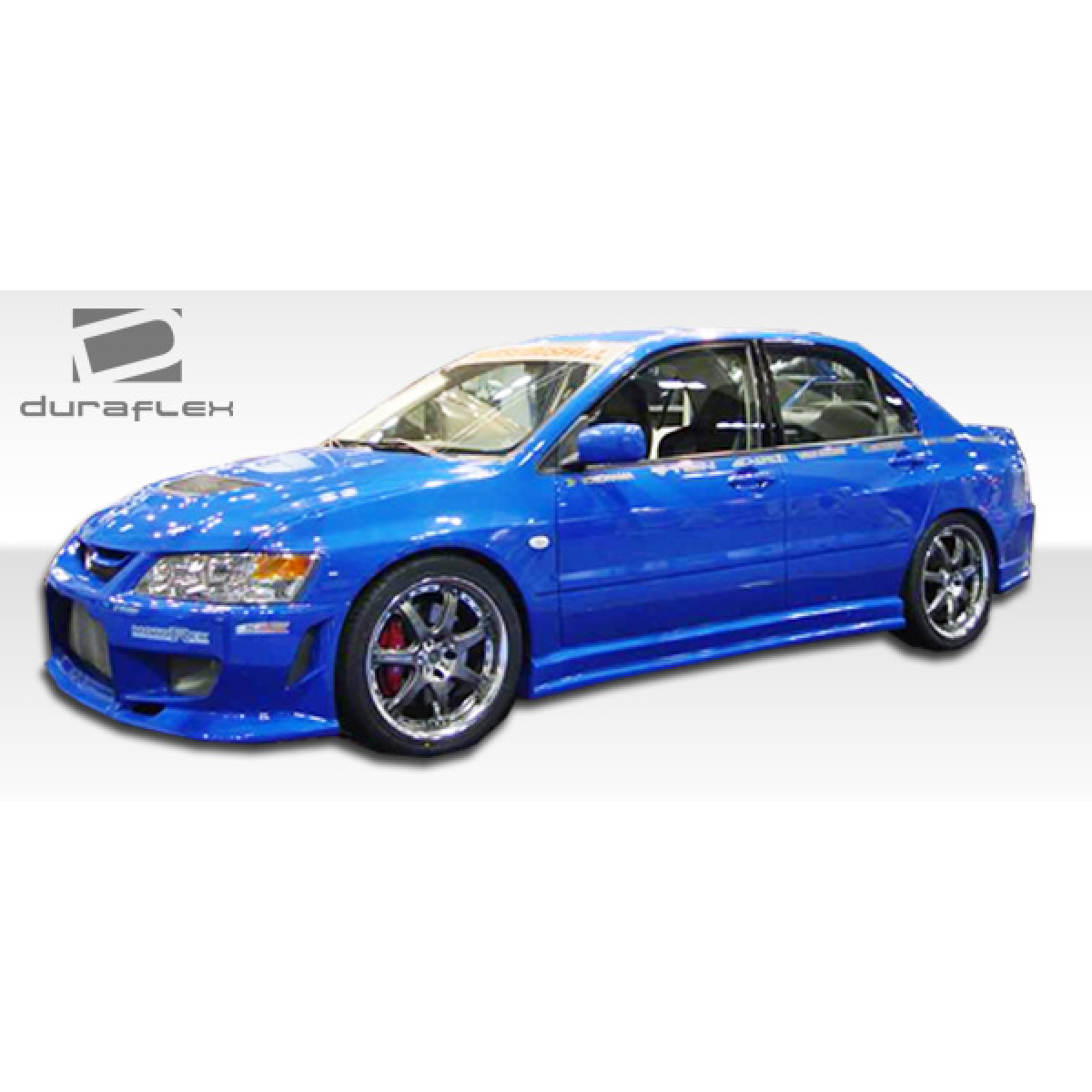 Modify your Mitsubishi Evolution 2003 with our Exterior/Front Bumpers or Lips - Front right angle view of the car