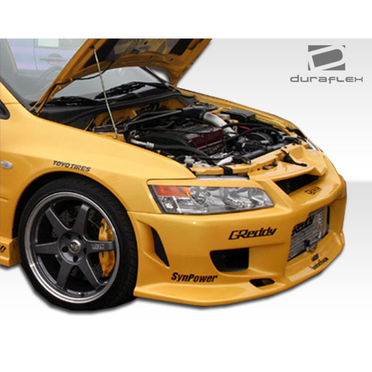 Modify your Mitsubishi Evolution 2003 with our Exterior/Front Bumpers or Lips - Image shows front bumper at a side angle