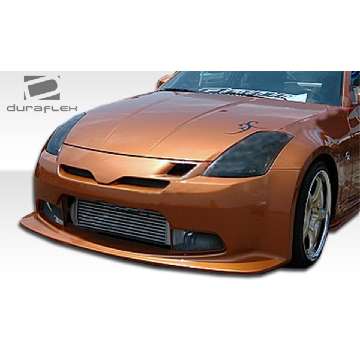 Modify your Nissan 350Z 2003 with our Exterior/Complete Body Kits - Front angle view of vehicle with bumper installed