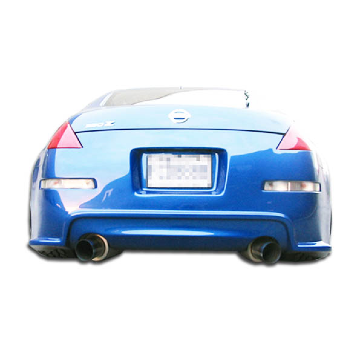 Modify your Nissan 350Z 2003 with our Exterior/Complete Body Kits - Rear view at a low angle of Nissan 350Z