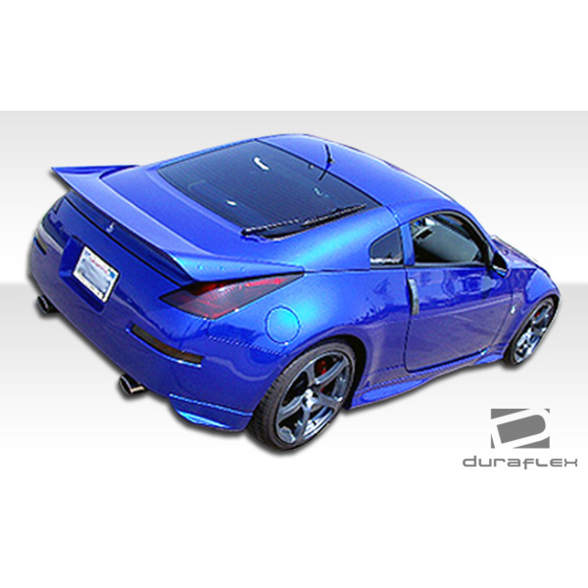 Modify your Nissan 350Z 2003 with our Exterior/Rear Bumpers or Lips - Angled view from above and slightly to the rear