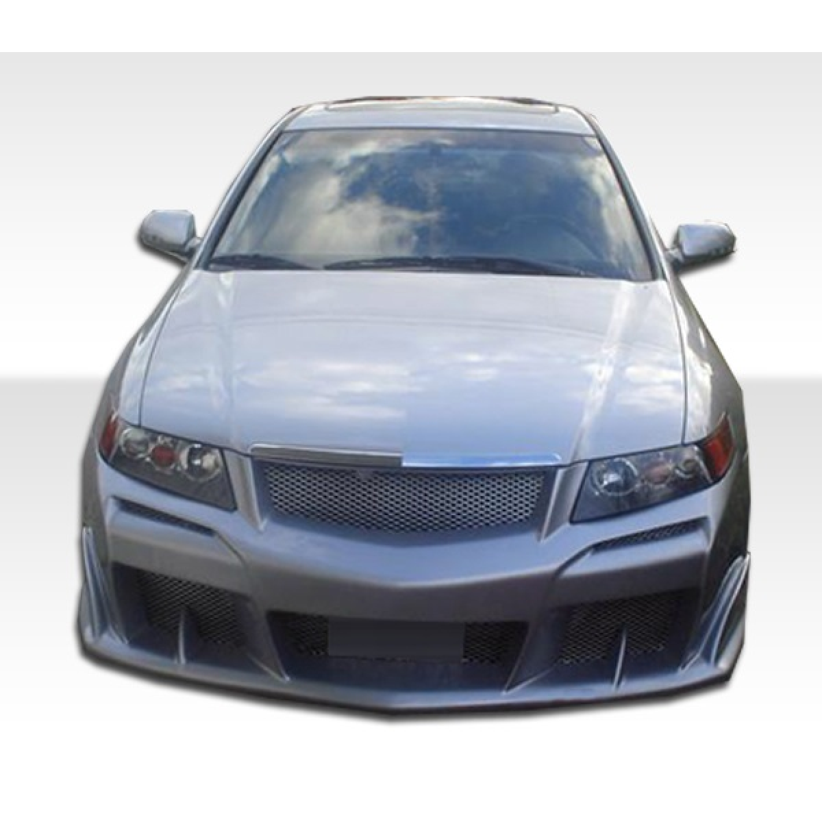 Modify your Acura TSX 2004 with our Exterior/Front Bumpers - Front view of the vehicle at a straight angle